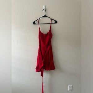 Red Ruffle Dress